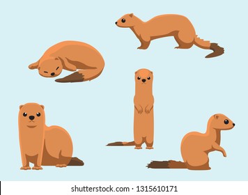 Invasive Species Small Indian Mongoose Vector Illustration