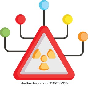 Invasive Species Vector Color Icon Design, Biochemistry Symbol, Biotechnology And Biochemical Sign, Science And Engineering Stock Illustration, Toxic Environment Ahead Concept