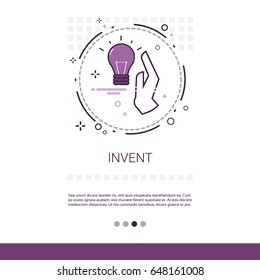 Invent New Idea Inspiration Creative Process Business Web Banner With Copy Space Vector Illustration