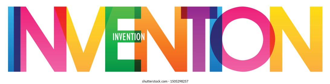 Invention Colorful Vector Typography Banner Stock Vector (Royalty Free ...