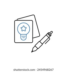 invention concept line icon. Simple element illustration. invention concept outline symbol design.