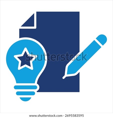Invention Flat Blue Icon Illustration Vector
