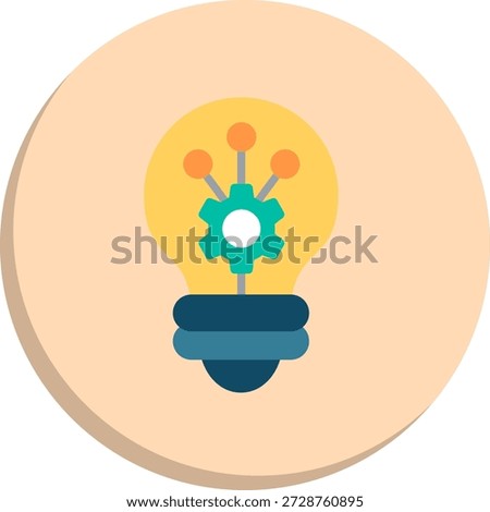 Invention Flat Circle Style Icon