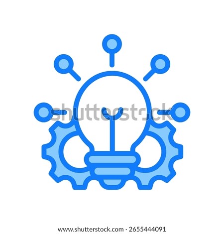 Invention Icon Blue Vector Illustration