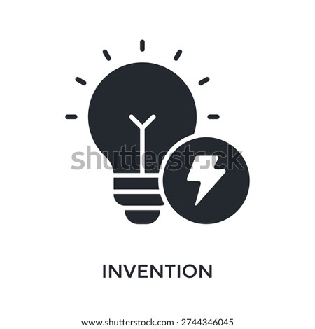 Invention Icon Glyph Style. Vector Illustration For Graphic Design