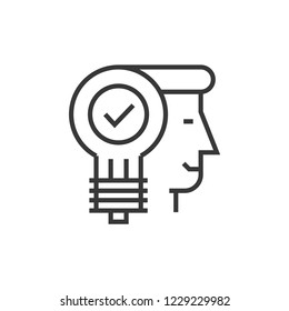 Invention icon isolated on white background. Idea symbol modern, simple, vector, icon for website design, mobile app, ui. Vector Illustration