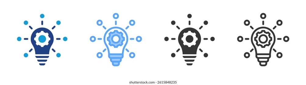 Invention icon set multiple style collection
