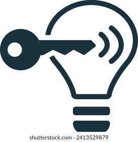 Icono de invención. Elemento creativo simple. Icono de invento monocromo relleno para plantillas, infografías y banners