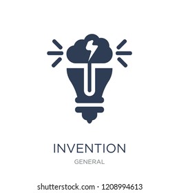 invention icon. Trendy flat vector invention icon on white background from General collection, vector illustration can be use for web and mobile, eps10