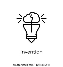 invention icon. Trendy modern flat linear vector invention icon on white background from thin line General collection, editable outline stroke vector illustration