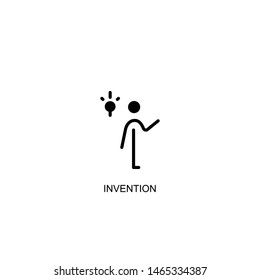 invention icon vector black design