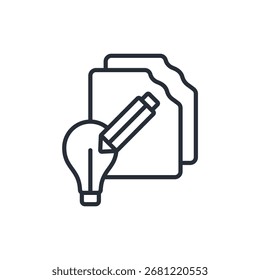 icono de invención. Vector.Trazo editable.Signo de estilo lineal para uso Diseño web, logotipo. Ilustración de símbolo.