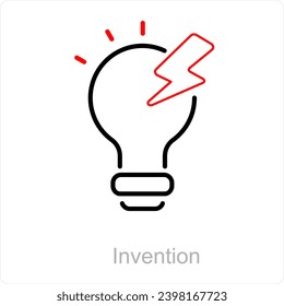 Invention and idea icon concept