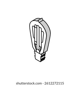 invention light bulb isometric icon vector. invention light bulb sign. isolated symbol illustration
