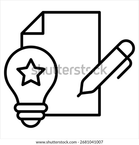 Invention Outline Icon Illustration Vector