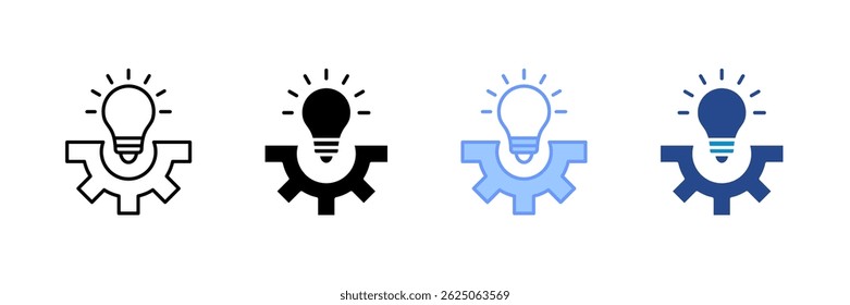 Invention Process Icon Set Multiple Style Collection