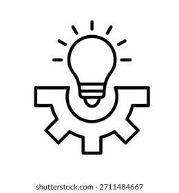 Invention Process Outline Icon Vector Illustration