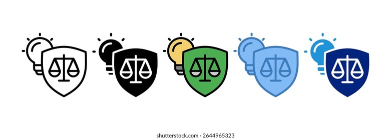 Invention Protection Icon Element For Design