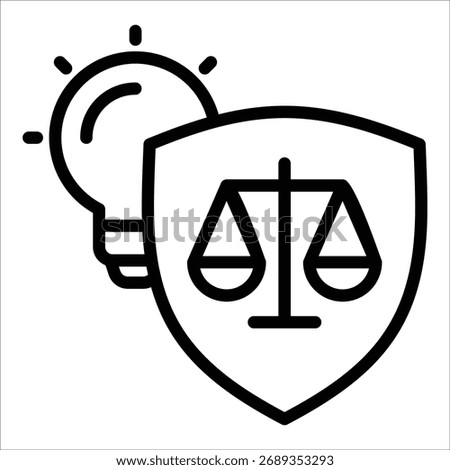 Invention Protection Icon Element For Design