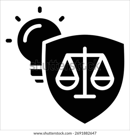 Invention Protection Icon Element For Design