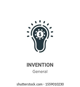 Invention vector icon on white background. Flat vector invention icon symbol sign from modern general collection for mobile concept and web apps design.