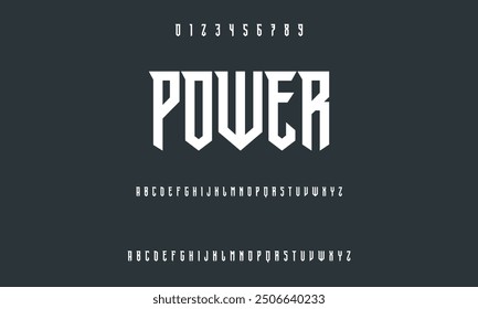 inventive alphabet fonts for modern technologies. Urban athletic, techno, fashion, digital, abstract typeface, futuristic creative logo font. Vector illustration.