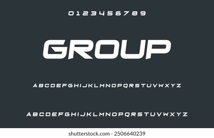 inventive alphabet fonts for modern technologies. Urban athletic, techno, fashion, digital, abstract typeface, futuristic creative logo font. Vector illustration.