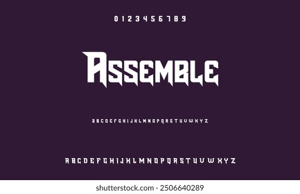 inventive alphabet fonts for modern technologies. Urban athletic, techno, fashion, digital, abstract typeface, futuristic creative logo font. Vector illustration.