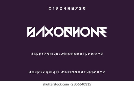 inventive alphabet fonts for modern technologies. Urban athletic, techno, fashion, digital, abstract typeface, futuristic creative logo font. Vector illustration.