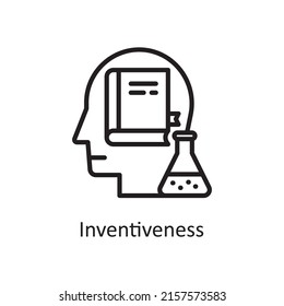 Inventiveness  vector outline Icon Design illustration. Human Mentality Symbol on White background EPS 10 File