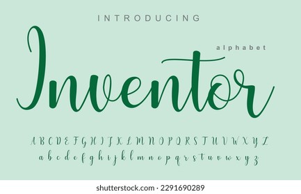 Inventor font. Elegant alphabet letters font and number. Classic Copper Lettering Minimal Fashion Designs. Typography fonts regular uppercase and lowercase. vector illustration