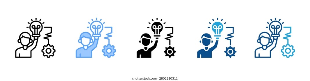 Inventor web icon with multiple style collection