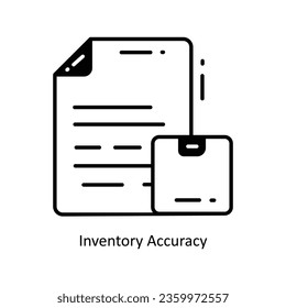 Inventory Accuracy doodle Icon Design illustration. Logistics and Delivery Symbol on White background EPS 10 File