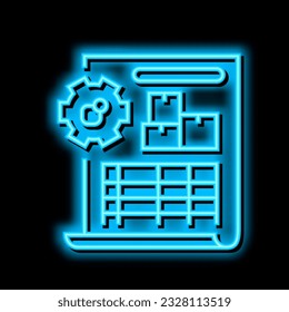 informe de ajuste de inventario vector de signo de luz neón. ilustración de informe de ajuste de inventario