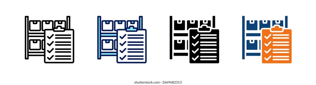 Inventar alles in einem Symbol Multi Styles Vektor-Set