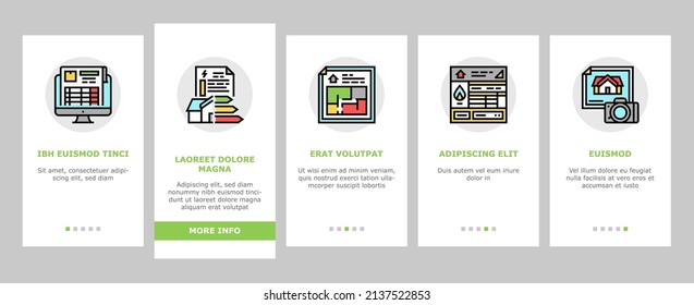 Inventory Analytics And Report Onboarding Mobile App Page Screen Vector. Inventory Movement Pending And History Reporting, Gas Safety And Energy Performance Certificates, Sales Purchase Illustrations