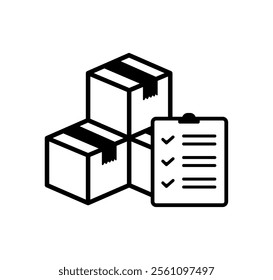 Inventory audit vector icon illustration