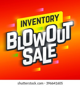 Inventory Blowout Sale Banner. Vector Illustration.