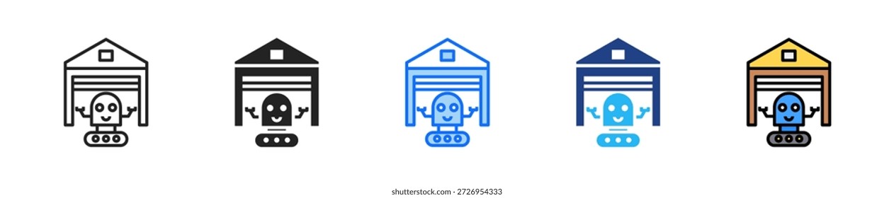 Ícone de inicialização de inventário define coleção de vários estilos