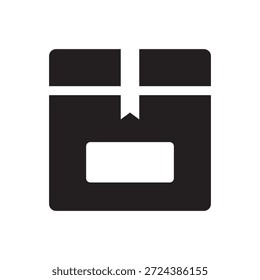 Ícone do contêiner da caixa de inventário símbolo logístico design de estilo plano ilustração vetorial isolada no fundo branco.