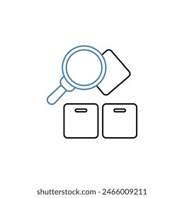 inventory concept line icon. Simple element illustration. inventory concept outline symbol design.