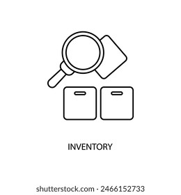 inventory concept line icon. Simple element illustration. inventory concept outline symbol design.