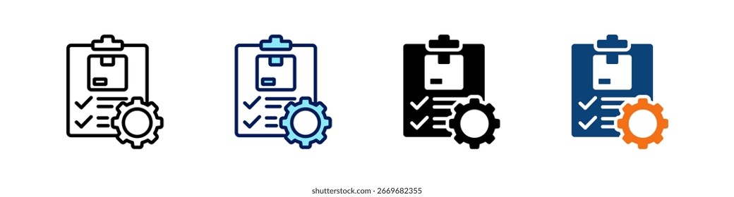 Inventar-Steuerung Alles in einem Symbol Multi Styles Vektor-Set