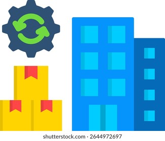Ícone de controle de inventário Ilustração de vetor plana