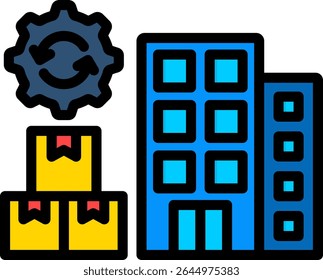 Ícone de controle de inventário Ilustração de vetor de cor linear