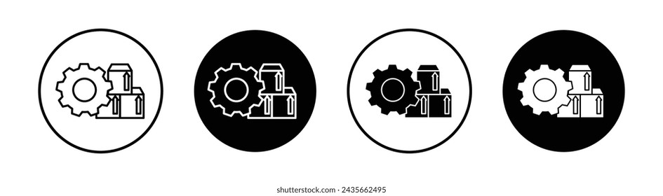 Inventory control icon mark in filled style