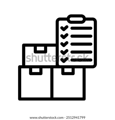 Inventory Control icon. Monochrome simple Business Management icon for templates color editable