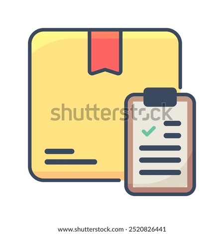 Inventory Control icon. Order, Manifest, Delivery, Shipping, Clipboard, Parcel, Placement, Order delivery. Vector icon illustration