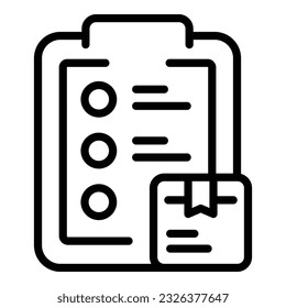 Inventory control icon outline vector. Digital management. System product