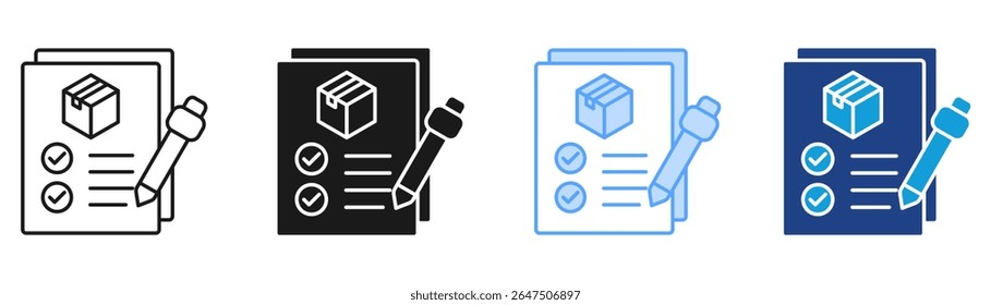 Inventory Control Icon Set Multiple Style Collection